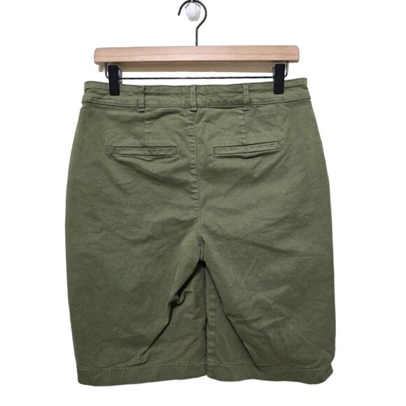 NYDJ Stretch Twill Mid-Rise Bermuda Shorts in Avocado Sz 4 - Picture 5 of 11